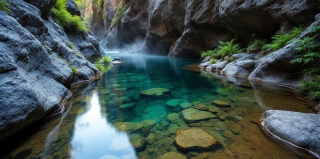 piscines-naturelles-emeraude-nichees-dans-un-canyon-de-granit-aux-parois-rocheuses-eau-claire-decouvrant-des-pierres-submergees-quelques-plantes-et-rochers-eparpilles-ambiance-calme-au-soleil
